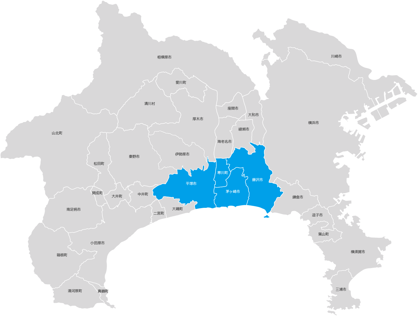 神奈川県地図